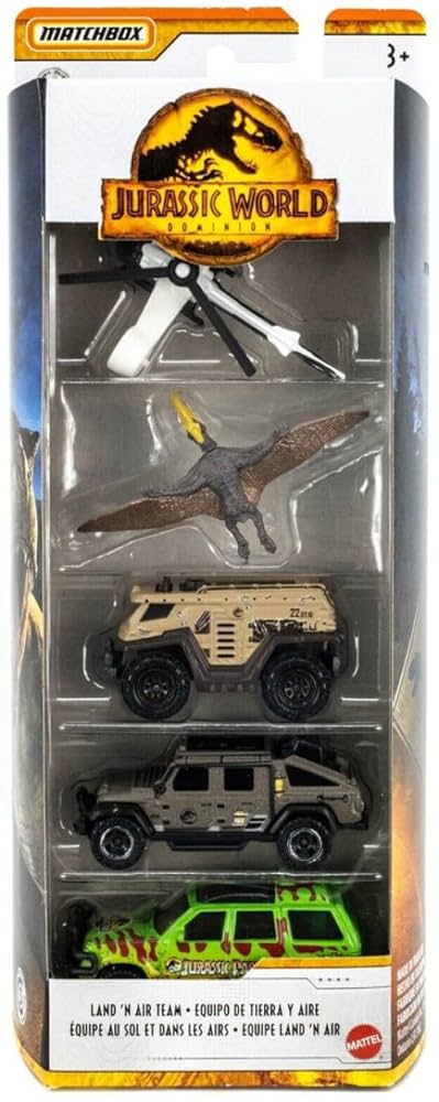 Matchbox ジュラシックワールド 5パック×③ Amazon.com: Matchbox Jurassic World 5 Pack Dominion (Land 'N